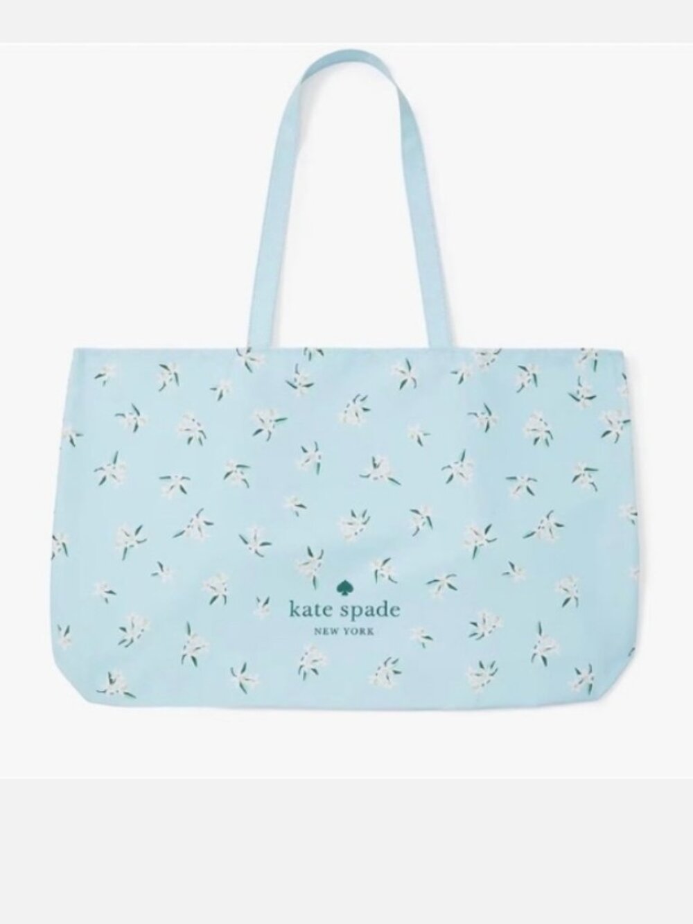Kate Spade large blue Orange Blossom Canvas Tote NWT